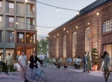 Teren dawnej fabryki Perun - wizualizacja.