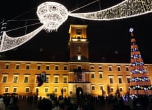 Iluminacja świąteczna w Warszawie - Choinka na Placu Zamkowym Iluminacja świąteczna w Warszawie, ozdoby, święta, ozdoby świąteczne, choinka, święta, światełka, dekoracje