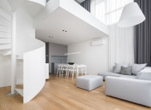 Apartament z antresolą w stylu minimalistycznym Apartament z antresolą w stylu minimalistycznym
