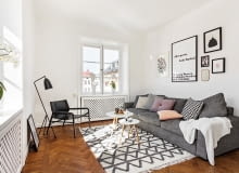 Białe mieszkanie w stylu skandynawskim