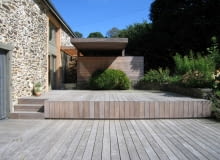 Taras z modrzewia syberyjskiego taras, deski tarasowe