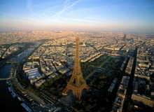 Paryżu z lotu ptaka, architektura, miasto, urbanistyka, Haussmann