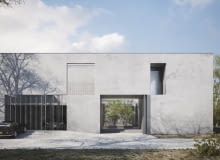 Dom jednorodzinny utrzymany w stylistyce brutalizmu pod Warszawą Dom jednorodzinny utrzymany w stylistyce brutalizmu pod Warszawą