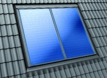 Na dachu spadzistym kolektory montuje się albo na pokryciu albo wbudowuje w połać kolektory słoneczne