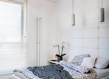 czarno-biała sypialnia