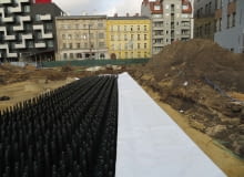 Przygotowanie zbiornika do zagęszczenia gruntu na zewnątrz