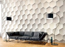 Panele, dla których inspiracją był kształt słojów w pszczelim wosku