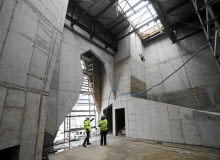 12.01.2015 Torun . Budowa Centrum Kulturalno - Kongresowego na Jordankach . Fot. Mikolaj Kuras / Agencja Gazeta DLOTO strony lokalne GW - Toruń SLOWA KLUCZOWE: jordanki sala sala koncertowa /FR/ ZDJĘCIE DO WKŁADKI: DLOTO strony lokalne GW - Toruń