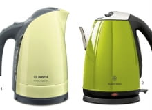 Jeśli wypatrzysz rzecz, która idealnie odpowiada twoim oczekiwaniom i gustowi, odwiedź jeszcze inne sklepy. Często bywa, że zakupy można zrobić znacznie taniej.<br/> Czajniki elektryczne<br/> 1. TWK 6006, tworzywo sztuczne, poj. 1,7 l, Bosch, 129 zł<br/> 2. Jungle Green, stal szlachetna, poj. 1,7 l, Russel Hobbs, 249 zł