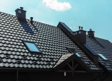 Blachodachówka REN Blachy Pruszyński kolor grafitowy wentylacja dachu