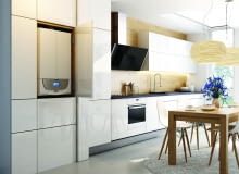 Kotły stojące, z wyglądu przypominające lodówkę, potrzebują niedużej powierzchni do montażu Kotły stojące, z wyglądu przypominające lodówkę, potrzebują niedużej powierzchni do montażu