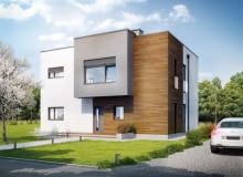 Widok od strony wejścia projekty domów, projekt domu