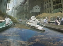 Jeśli spełni się czarny scenariusz ekologów, świat być może będzie przypominał wizualizacje architektów z pracowni Studio Lindfors studio lindfors, londyn, tokio