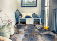 EARTH COBALT, gres, 60 x 60 cm, 90?zł/m kw., Ceramstic +47793356 - detail of corner in garden house