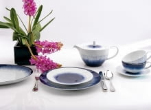 DUKA, blue rain, porcelana, naczynia, elegancka porcelana