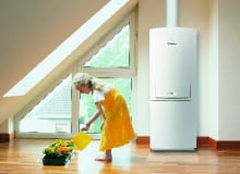 W kondensacyjnym kotle kompaktowym wymagany osprzęt jest ukryty pod estetyczna obudową W kondensacyjnym kotle kompaktowym wymagany osprzęt jest ukryty pod estetyczna obudową