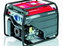 EG 3600CL, moc 3,6 kW, jednofazowy, v-amortyzatory drgań, silnik benzynowy, D-AVR, zbiornik 24 l, czas pracy 12 h. Cena 5627 zł, HONDA. agregaty