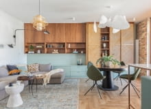 Aranżacja apartamentu z elementami stylu boho - projekt pracowni mJoy Aranżacja apartamentu z elementami stylu boho - projekt pracowni mJoy