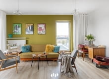 aranżacje wnętrz, mieszkanie w duchu PRL, retro