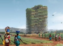 Mashambas - projekt mobilnego wieżowca w Afryce. Zwycięski projekt w międzynarodowym konkursie magazynu Evolo. Autorzy: Paweł Lipiński i Mateusz Frankowski