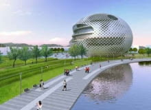 korea południowa, projekt, architektura, bloby, miasto, azja