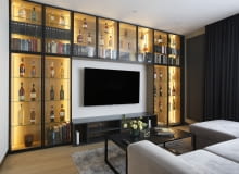 Ściana z TV w salonie: inspiracje