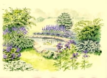 Projekt rabaty biało-niebieskiej