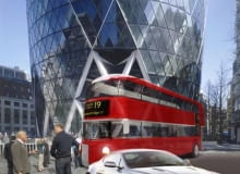 Routemaster - nowa wersja londyńskich pietrowych autobusów autrstwa Normana Fostera norman foster, londyn, routemaster