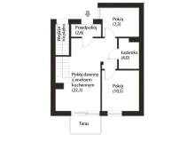 Plan mieszkania - punk wyjścia Plan mieszkania - punk wyjścia