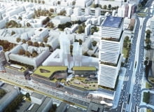 Wizualizacja inwestycji Centralna Park, która ma powstać u zbiegu Al. Jerozolimskich i al. Jana Pawła II