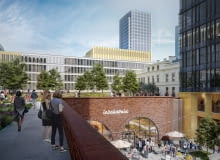 Browary Warszawskie: Plac Dolny poniżej Ogrodu Centralnego