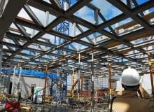 Budowa CENTRUM NAUKI KOPERNIK - stalowa kratownica to główny element konstrukcji budynku Budowa CENTRUM NAUKI KOPERNIK