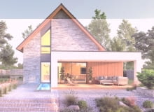 Projekty z okładziną na elewacji