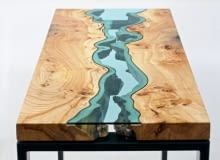 Niesamowite połączenie naturalnego drewna i szkła. Projekt: Greg Klassen Furniture Maker. Niesamowite połączenie naturalnego drewna i szkła. Projekt: Greg Klassen Furniture Maker.