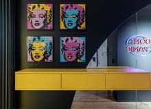 Moc kolorów i surrealizm - aranżacja 80-metrowego mieszkania