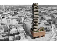 Wieżowiec w Katowicach - wyróżniona praca w konkursie 'La Ville Vertical' Vertical City Design Competition'. Wieżowiec w Katowicach - wyróżniona praca w konkursie 'La Ville Vertical' Vertical City Design Competition'.