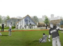 Wizualizacja budynków Służewskiego Domu Kultury Wizualizacja budynków Służewskiego Domu Kultury