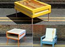 CRATEive, meble, polski projekt, meble ze skrzyń, meble z recyklingu