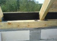 Łączenie murłaty ze ścianką kolankową i krokwiami murłata,krokwie,konstrukcja dachu