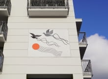 Mural "Gołębie" na Targówku. Proj. Beata Konarska