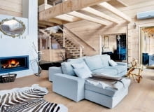 Designerskie wnętrze w tradycyjnym stylu drewniany dom, aranżacja wnętrz, design, tradycyjny styl