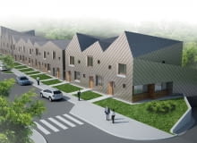 Osiedle szeregowców MikMak House. Projekt: Arc2 projekt, mieszkaniówka, osiedle, polska architektura, arc2, wrocław, dom jednorodzinny, mikmak house