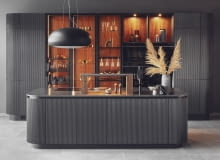 Aranżacja kuchni z wyspą.