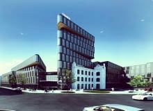 Wizualizacja nowej siedziby firmy Comarch, która powstanie na rogu ulic Jaracza i Uniwersyteckiej w Łodzi Wizualizacja nowej siedziby firmy Comarch, która powstanie na rogu ulic Jaracza i Uniwersyteckiej w Łodzi