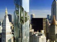 Wizualizacja nowojorskiego wieżowca Daniela Libeskinda pochodząca z jego książki Counterpoint Daniel Libeskind, Nowy Jork, wieżowce, apartamentowce