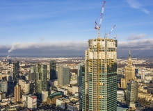 WIeżowiec Varso Tower osiągnął wysokość 230 metrów - to najwyższy budynek w Polsce!