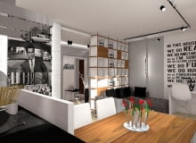 styl nowoczesny, aranżacje wnętrz, projekty, projektowanie wnętrz, prezentacje mieszkań