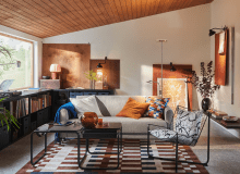 MARKBLÅMME Dywan z krótkim włosiem, wielobarwny/kratka, 160x230 cm