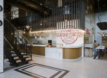 Seafood Station Restaurant & Oyster Bar w Warszawie - projekt wnętrz autorstwa Jana Sikory Seafood Station Restaurant & Oyster Bar w Warszawie - projekt wnętrz autorstwa Jana Sikory
