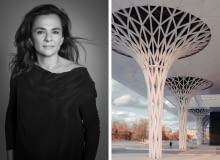 Z lewej: Magdalena Federowicz-Boule; Z prawej: Dworzec Matropolitalny w Lublinie